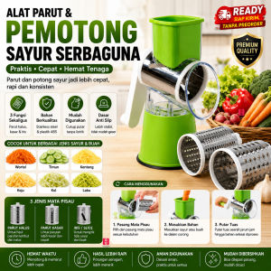 Alat Pemotong Sayuran & Buah Parutan Serbaguna Vegetable Slicer Machine Pengiris Multifungsi 3 In 1 3 PISAU 1 Stainless