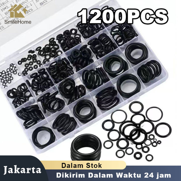 Karet Seal O Ring 1200pcs HNBR / Rubber O Ring Seal Tightening +Box