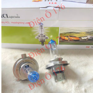 COMBO 20 bóng đèn pha ô tô bóng đèn Halogen H4-HCL đầu xanh siêu sáng. Điện 12v và 24v