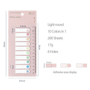 Cute Combination Sticky Notes Set 200 Sheets Stationery Memo Pad In Loose leaf notebook