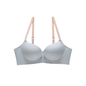 LANGJ โค้งตัวอักษร บราไร้สายทรงวีเว้าลึก กันกระแทกและกันกระแทก ป้องกันการหย่อนคล้อย ชุดชั้นในดันทรง ของขวัญสำหรับเด็ก ชุดชั้นในชุดชั้นในสตรี บราไร้ตะเข็บ ผู้หญิงผู้หญิงผู้หญิง