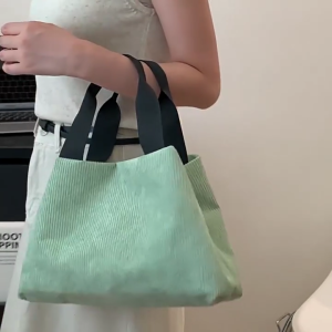 Túi ToTe Thời trang đơn giản nhung túi xách ví sức chứa lớn Túi đeo vai retro Túi giản dị cho phụ nữ nữ phụ nữ