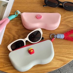 MHEW Cute Silicone Glasses Bag Korean Style Waterproof Glasses Storage Bag Portable Zipper Silicone Sunglasses Case Eyewear Accessories