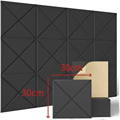 แผงโฟมอะคูสติก 3D 30x30x0.9ซม. แผ่นซับเสียง เก็บเสียง ฉนวนกันเสียง แผ่นโฟม ฟองน้ำ ซับเสียง ลดเสียงก้อง เสียงสะท้อน สำหรับห้องดนตรี ซ้อมดนตรี ห้องเล่นเกมส์