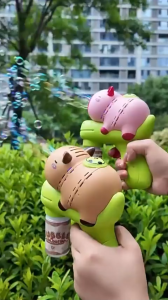 Pistol Buih Capybara Automatik Mesin Buih Elektrik Mainan Luar Kanak Kanak Hadiah Outdoor Rechargeable Capybara Electric Bubble Gun Automatic Bubble Machine Rechargeable Bubble Blower Toy For Kids Outdoor Fun Gift 卡皮巴拉泡泡枪电动全自动泡泡机儿童户外玩具 E102