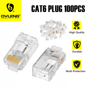 CAT6 Modular Ethernet Cable Head Plug High Speed Network RJ45 (100pcs)