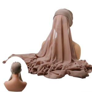 Womens Shade Solid Color Lazy Stacked Hat Turban Ethnic Chiffon Towel Shade Solid Color Lazy Turban