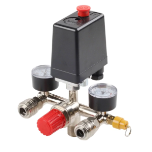 Adjustable Car Air Compressor Pump Pressure Switchs 90-125psi 220V Manifold Relief Regulator Control Valves with Gauge