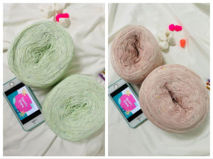 Yarn - Sợi Cotton 100% hoa phẩy hoặc Cotton pha Lụa hoa phẩy | Sợi xe tròn và chập - Sợi hè siêu lạ