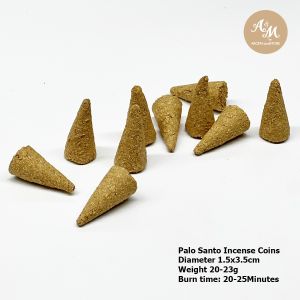 Aroma&More ธูปหอมพาโล ซานโต จากเปรู Palo santo Incense Cones กลิ่นหอมนุ่มกลิ่นหวานอบอุ่น สงบ ปลดปล่อยและผ่อนคลาย จุดชำระล้างพลังงานลบ 10/20 ชิ้น