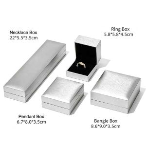 Personalized Your Name Customized Jewelry Box Leather Jewelry Packaging Box for Necklace Bracelet Ring Earring Pendant Exquisite Full Set Box