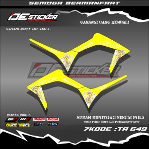 Sticker Striping Variasi Motor Honda CRF 150L-Sticker Semifull One Piece Kode TA649