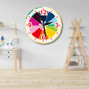 Jam Dinding Dekorasi Minimalis - Awan Pelangi Lucu untuk Kamar Anak