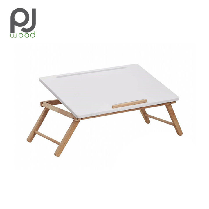 PJwood โต๊ะพับแล็ปท็อบสไตล์มินิมอล Laptop open top table minimal style ...