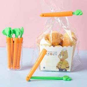 SG Stock 5pcs Carrot Shape Food Snack Bag Clips Closure Sealing Clamp Tongs Moisture-Proof Storage