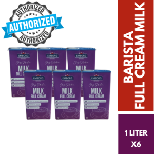 EMBORG Chef’s Selection Full Cream Milk 1L x12 | Rich Creamy Milk | Bulk Supply for Cafe Home & Baking