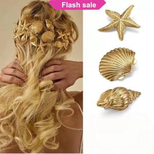 SHENHAO2🎀 1 3pcs hợp thời trang Starfish tóc Clip Y2K kỳ nghỉ phong cách kẹp tóc phụ nữ cô gái kim loại bên bangs Clip Phụ Kiện Tóc Quà Tặng