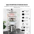 F&F: Cala Kitchen rack stainless steel/dish rack/pan rack/pot rack/rak dapur/rak barang dapur. 