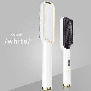 Hair Straightening Comb Negative Ion Hair Straightener Brush Hot Brush Hair Straightener with Auto Temperature Lock & Auto-Off Function Anti-Scald for Professional Hair Salon at Home
