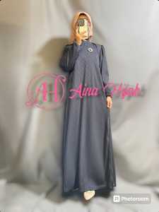 AINAHIJAB Gamis Soraya Rempel Tangan Free Bros Bahan Knit Condru Jumbo Premium