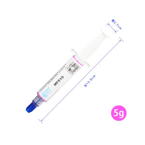 5g Grey Thermal Paste HY510 For CPU GPU Chipset Cooling Grey Compound Thermal Paste Syringe Silicon Syringe Safty Cooler High durability