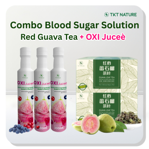 TKT Nature Dual Combo Solution for Stabilizing 3 Highs 双效稳定三高 (Trial Package) Red Guava Leaf Tea (2 Box) + OXI Jucee (1 Bottle)