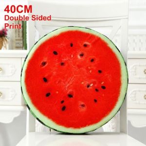 K10SEQ Vòng tròn Gối hình trái cây In hình lát trái cây Mô phỏng Gối trang trí Dễ thương Nhồi bông bên trong Gối bông mềm Trang trí ghế sofa