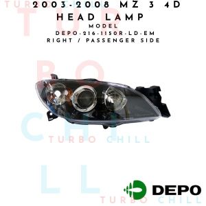 2003-2008 MZ 3 4D HEAD LAMP UNIT ECE.ELEC/MANUAL DEPO-216-1150R-LD-EM RIGHT / PASSENGER SIDE