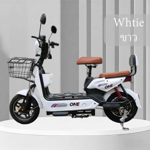 จักรยานไฟฟ้า  รถไฟฟ้า สกู๊ดเตอร์ไฟฟ้า รุ่นA5 มีไฟเลี้ยวหน้า ที่พักเท้าและตะกร้าใส่ของ  มีกระจกมองด้านข้าง ประกอบพร้อมใช้งาน