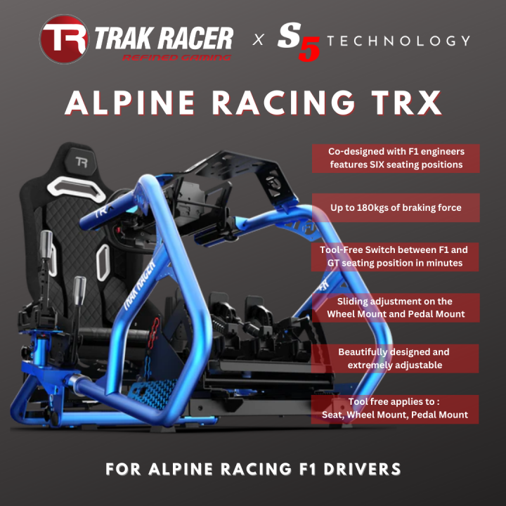 Trak Racer Alpine Racing Trx Simulator Racing Rig Sim Racing Cockpit Wheelstand Racing