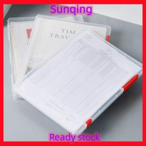 SQ Stationery [Flash Sale] Sáu màu sắc A4 A5 tập tin hộp rõ ràng bàn tài liệu giấy tổ chức Lưu trữ văn phòng phụ kiện trường học cho trẻ em và người lớn