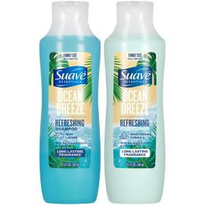 Suave Shampoo & Conditioner Set Ocean Breeze – Everyday Refreshing Formulas with Sea Algae Extract & Vitamin E 22.5 Oz Ea (2 Piece Set)
