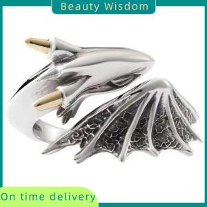 Beauty Wisdom Non-Fading Personality Retro Small Flying Dragon Ring Hip Hop Open Adjustable Ring For Men Exquisite Vintage Jewelry