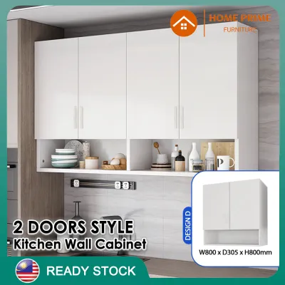 HOME PRIME HP060 Minimalist 2 Doors Style Kitchen Cabinet Wall Cabinet Hanging Bathroom Cabinet Furniture Dapur Kabinet Dinding Gantung Perabot Rumah