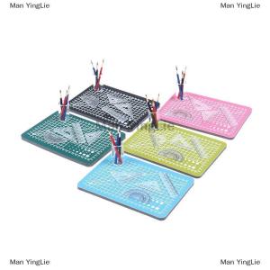 [COD] Man YingLie 1:12 Dollhouse Miniature Cutting Mat Ruler Pencil Pen Holder Set Doll Home Decor