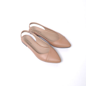 Lapepa FREYA Sepatu Sandal Slop Selop Wanita Terbaru | Sepatu Flat Shoes Slip On Wanita Kulit Imitasi Cewek Kekinian | Flatshoes Tali Belakang Backstrap Casual Wanita