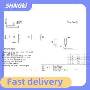 🔥Local delivery🔥 50pcs 2x3x0.6 U Tactile Push Button Switch Tact 4 Pin Micro Switch SMD Mini Thin Thin Film Key Light Touch Switch
