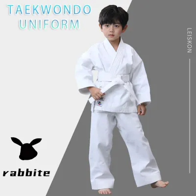 Rabbite White Belter Karate Uniform Sportwear Taekwondo Karate Martial Arts Costume White MMA Clothes