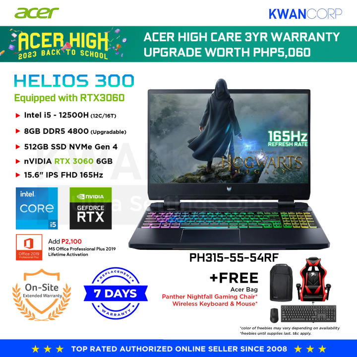 Acer Predator Helios PH315-55 reposamanos con teclado ND retroiluminado Acer Predator Helios PH315-55 reposamanos con teclado ND retroiluminado