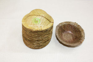 Natural Leaf Disposable Bowl 100 pieces +/- Thonnai Small Bowl Biodegradable Eco Friendly