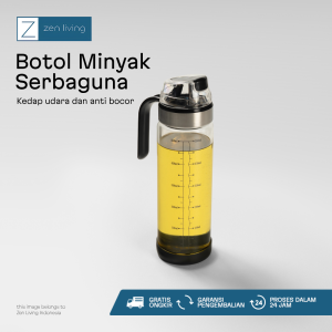 【ZEN】Botol Minyak Olive Oil Tempat Minyak Goreng Bekas Kecap Saos Botol Kaca Serbaguna Anti Bocor
