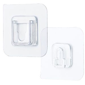 Gantungan Dinding 1 Set Tempel Tembok Transparant Socket Hook Serbaguna Tempel Plus Minus Double Tape Serbaguna Murah Import