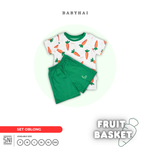 BABY HAI Fruit Basket - Setelan Oblong Baju Pendek Celana Pendek Bayi