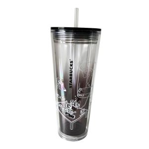 Star-bucks Venti Cup Tumbler Mug New double layer transparent plastic cup creative water cup PP plastic straw design comfortable straw cup 710ml Capacity StarbucksCup