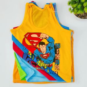 Kids Sando Asstd. Character Design -Cotton 6pcs/pack