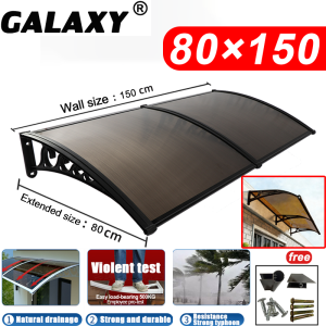 【Resistance to Category 12 typhoons】Awning Canopy Heavy-duty Multipurpose Sturdy With Bracket Frame Shades Awnings Sun Shade Waterproof Silent Anti UV Sun Shelter Outdoor for Door and Window Can be Spliced