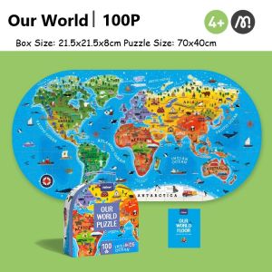 Singapore MiDeer Puzzle Gift Box 100P Sleeping Beauty Garage Dinosaur Tales Parade Ocean Map