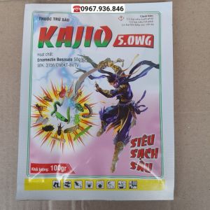 Kajio 5WG gói 100g thành phần Emamectin Benzoate diệt trừ sâu cuốn lấ sâu tơ sâu keo mùa thu sâu xanh sâu que sâu đục quả Nông Nghiệp HG