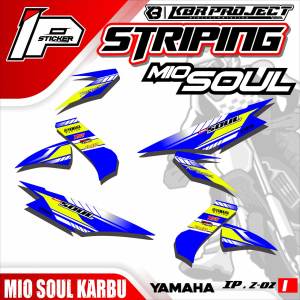 Striping MIO SOUL KARBU - Sticker Striping Variasi List YAMAHA MIO SOUL KARBU IP.Z-02 Design IP Sticker