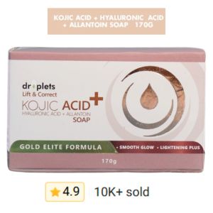 GOLD ELITE FORMULA Kojic Soap 170G Hyaluronic Acid Allantoin PREMIUM